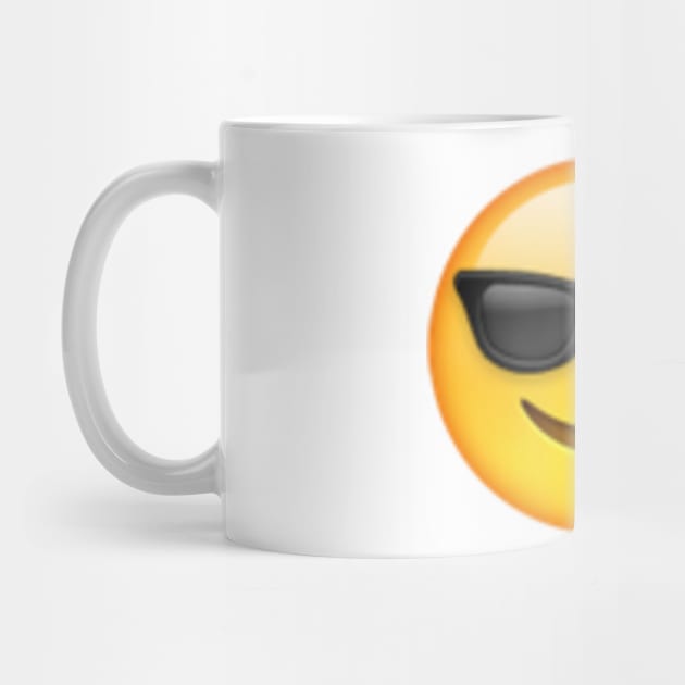 smiling face with sunglasses by Emoji